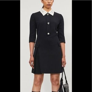 Prada crystal embellished virgin wool dress